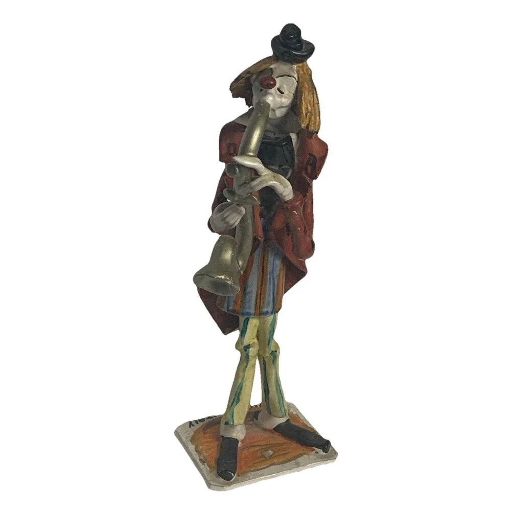 Vintage Handmade Clown Playing A Saxophone OOAK